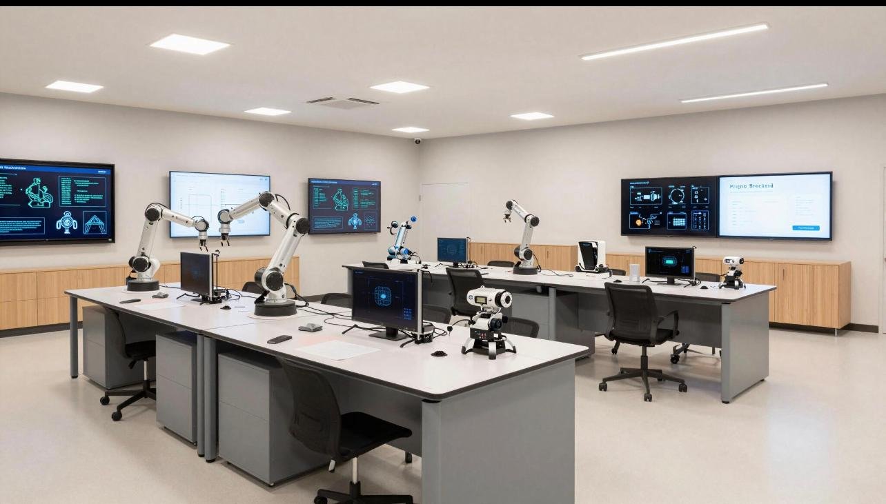 Robotics academy training floor