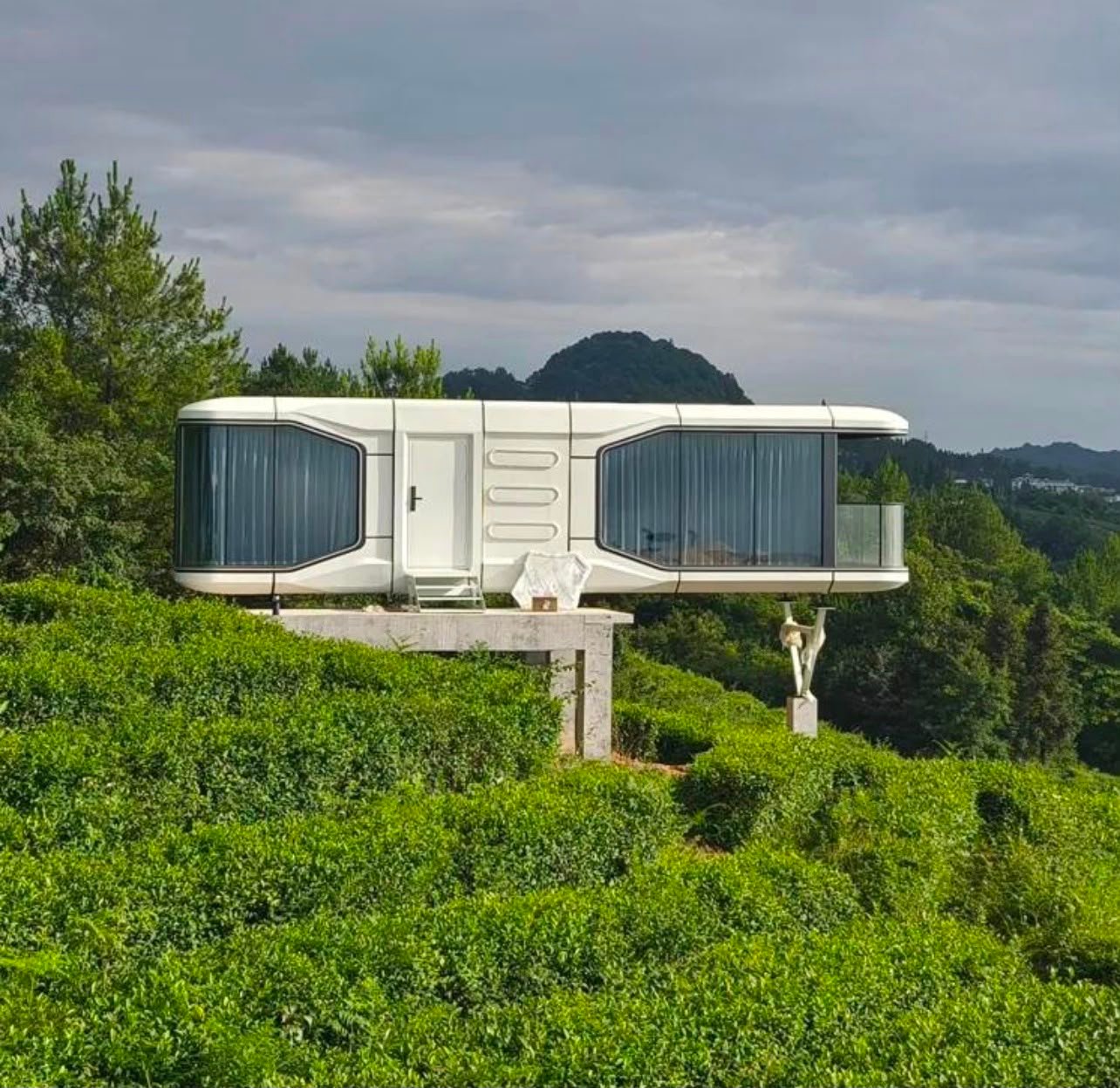 Capsule home bathroom