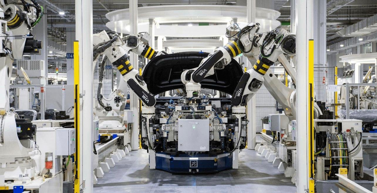 Close detail of a robot end effector