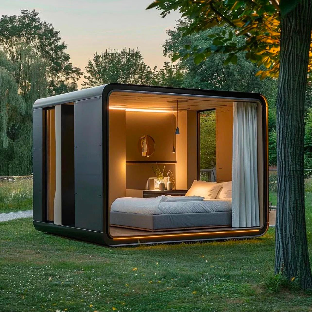 Capsule home sleeping area