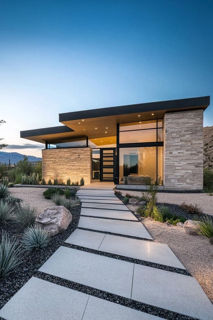 Modern home under construction