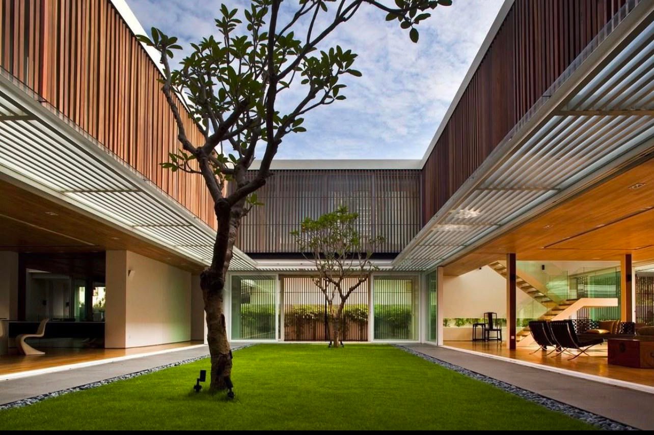 Modern home exterior view