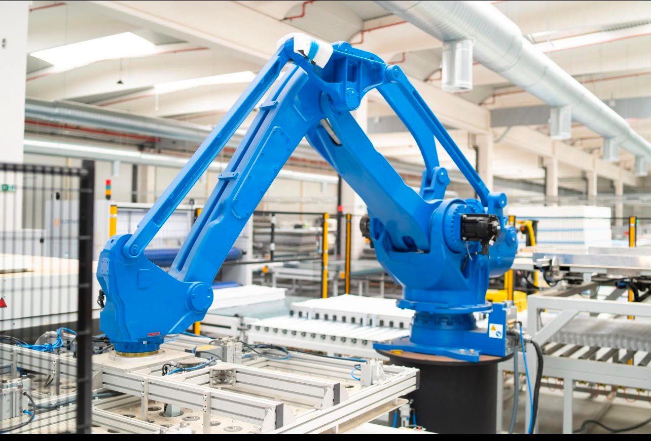 Industrial robot on the factory floor