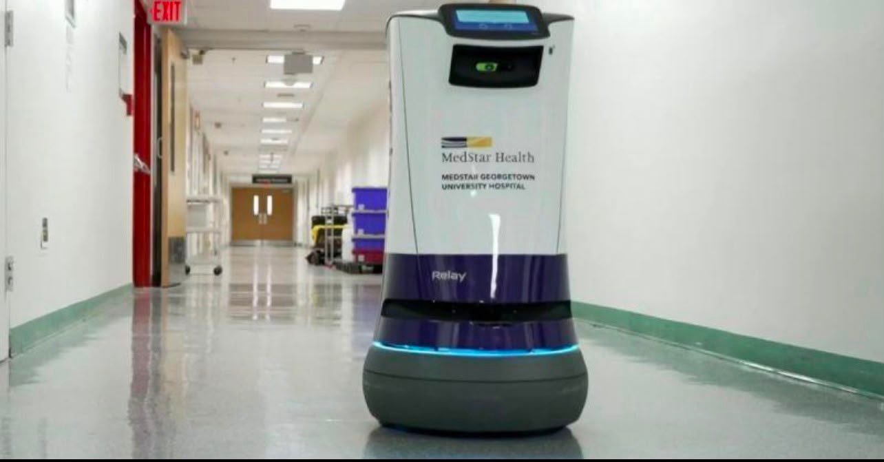 Service robot on site